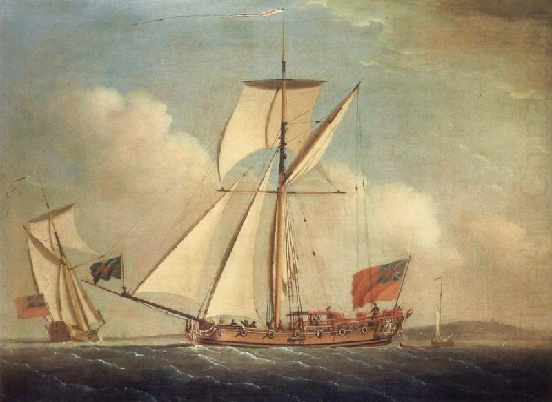 Monamy, Peter English Cutter-righged yacht in two positions china oil painting image